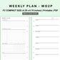 FC Compact Inserts - Weekly Plan - WO2P - with Habit Tracker