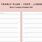 B6 Inserts - Yearly Plan - YO2P - Lined