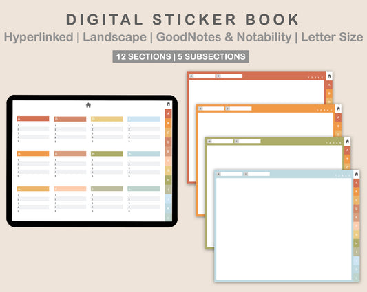 Digital Sticker Book - Landscape - Autumn