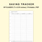 Classic HP Inserts - Saving Tracker