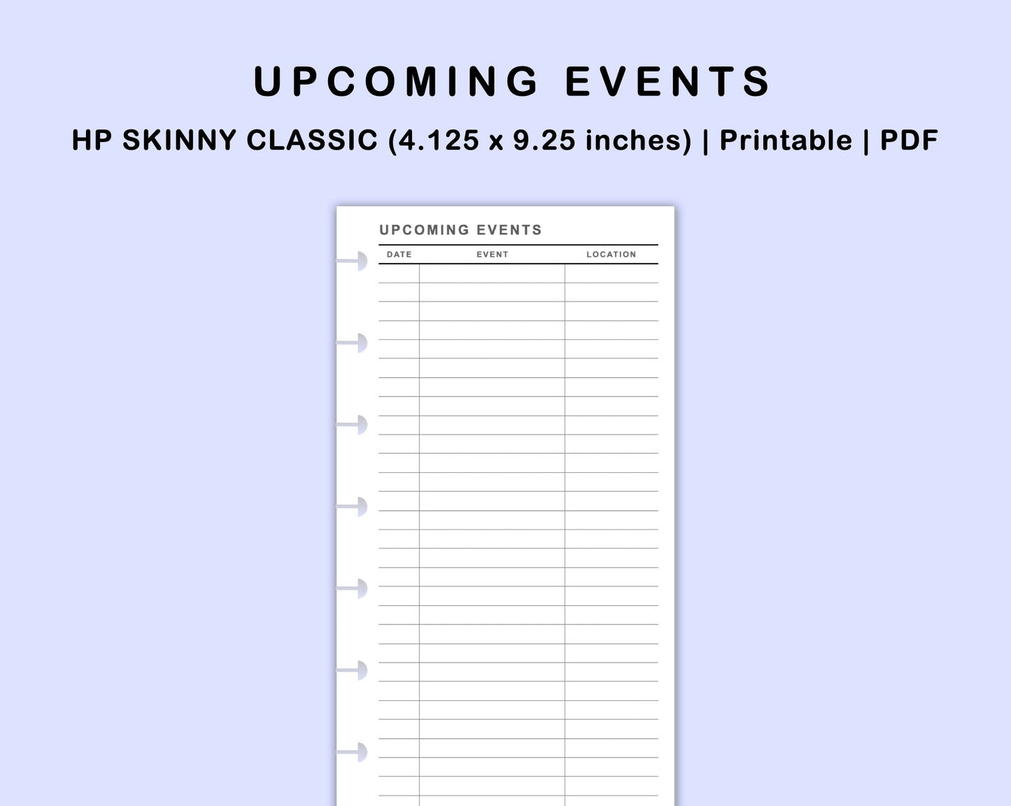 Skinny Classic HP Inserts - Upcoming Event