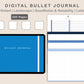 Digital Bullet Journal 200 Pages - Landscape - Blue