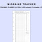 Skinny Classic HP Inserts - Migraine Tracker
