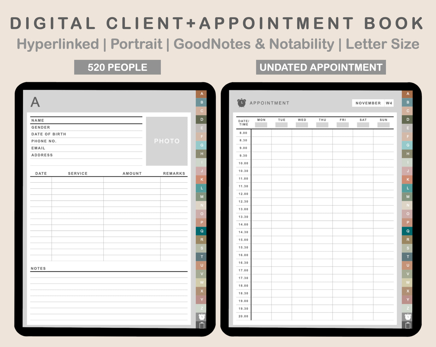 Digital Client Book - Portrait - Neutral