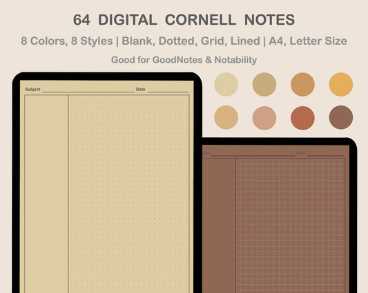 Digital Cornell Notes - Warm