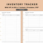 Mini Happy Planner Inserts - Inventory Tracker