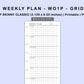 Skinny Classic HP Inserts - Weekly Plan - WO1P - Grid