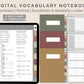 Digital Vocabulary Notebook - Earthy