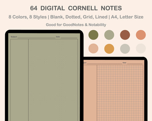 Digital Cornell Notes - Boho