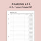 B6 Inserts - Reading Log
