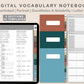 Digital Vocabulary Notebook - Muted