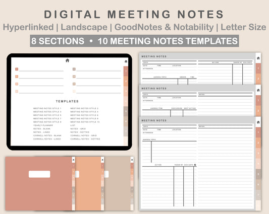 Digital Meeting Notes - Landscape - Neutral