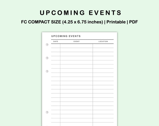 FC Compact Inserts - Upcoming Event
