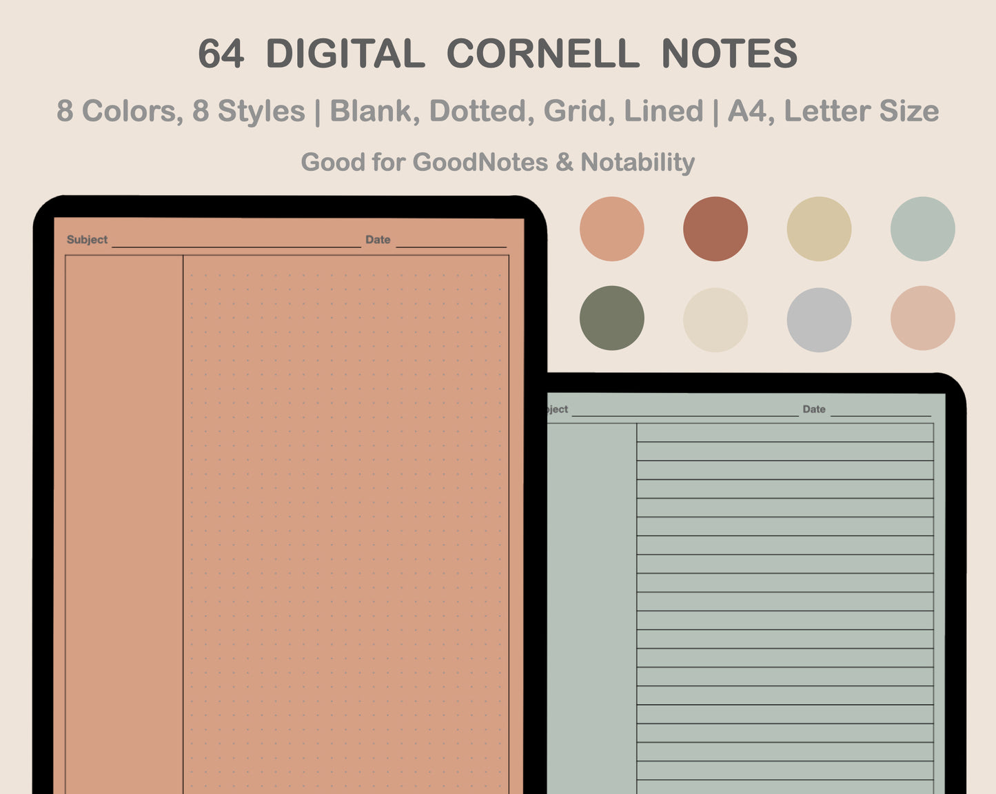 Digital Cornell Notes - Earthy