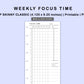 Skinny Classic HP Inserts - Weekly Focus Time