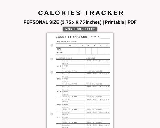 Personal Inserts - Calories Tracker