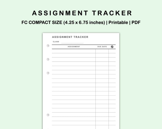 FC Compact Inserts - Assignment Tracker