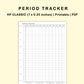Classic HP Inserts - Period Tracker