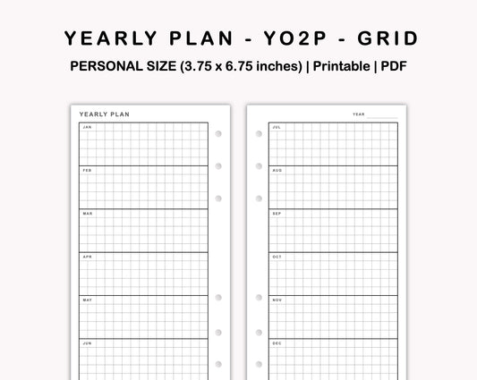 Personal Inserts - Yearly Plan - YO2P - Grid