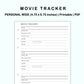 Personal Wide Inserts - Movie Tracker