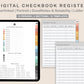 Digital Checkbook Register - Portrait - Boho