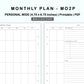 Personal Wide Inserts - Monthly Plan - MO2P - with Top Priority