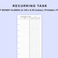 Skinny Classic HP Inserts - Recurring Task