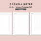 B6 Inserts - Cornell Notes