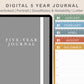 Digital 5 Year Journal - Boho