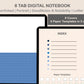 Digital Notebook 8 Tab - Portrait - Classic Blue