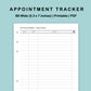 B6 Wide Inserts - Appointment Tracker