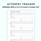 Personal Wide Inserts - Afterpay Tracker