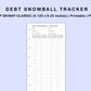 Skinny Classic HP Inserts - Debt Snowball Tracker