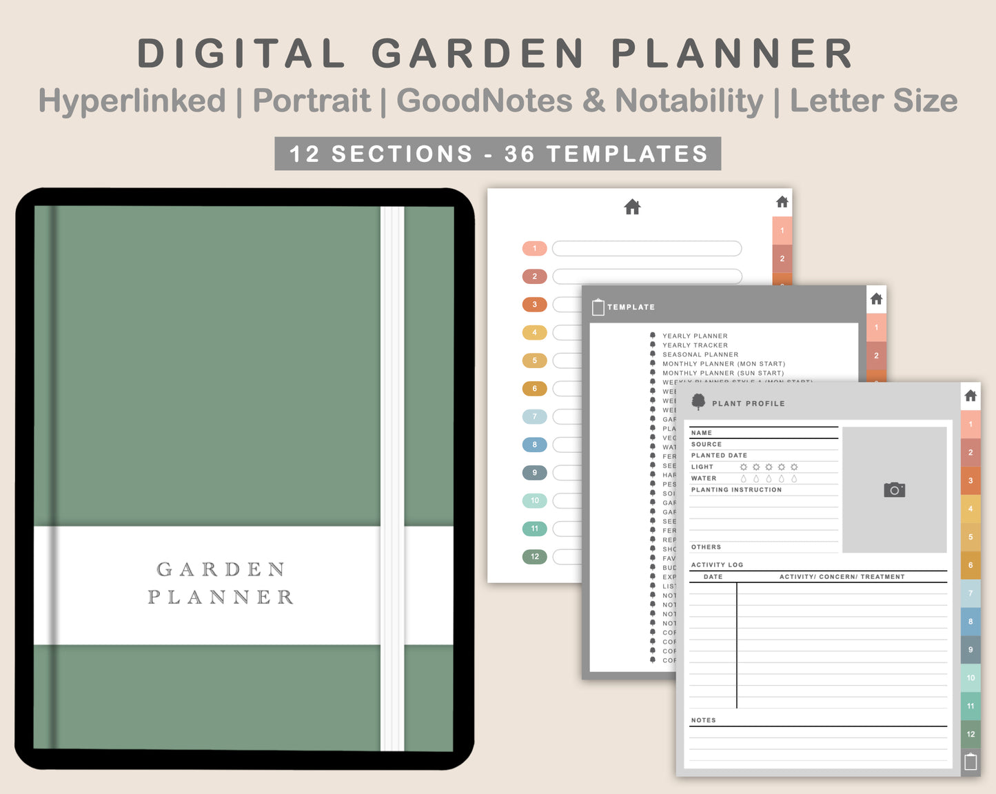 Digital Garden Planner - Boho