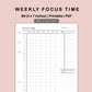 B6 Inserts - Weekly Focus Time