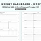 Personal Wide Inserts - Weekly Dashboard