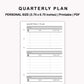 Personal Inserts - Quarterly Plan