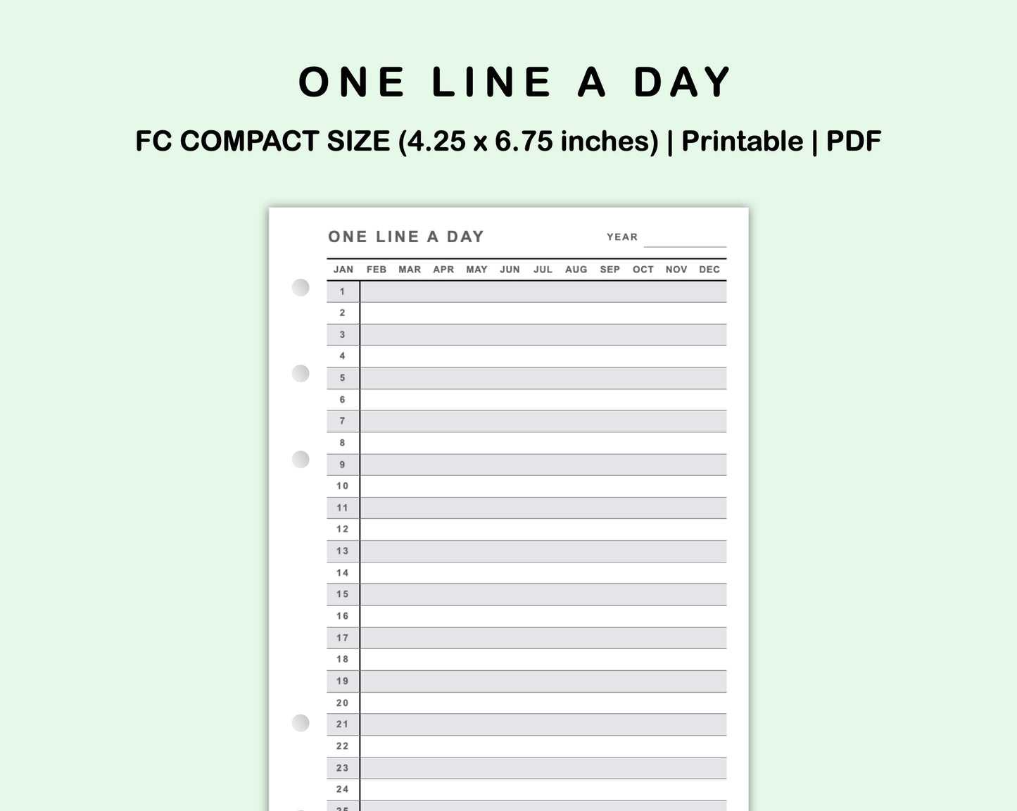 FC Compact Inserts - One Line A Day