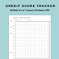 B6 Wide Inserts - Credit Score Tracker