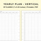 Classic HP Inserts - Yearly Plan - Vertical