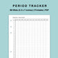 B6 Wide Inserts - Period Tracker