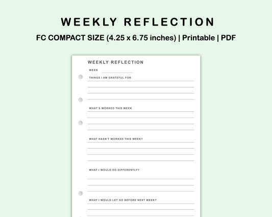 FC Compact Inserts - Weekly Reflection