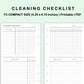 FC Compact Inserts - Cleaning Checklist