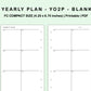 FC Compact Inserts - Yearly Plan - YO2P - Blank