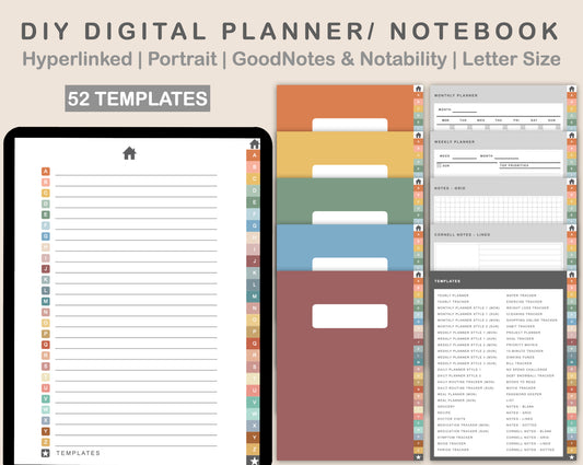 DIY Digital Planner - Portrait - Boho