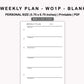 Personal Inserts - Weekly Plan - WO1P - Blank