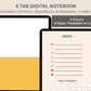 Digital Notebook 8 Tab - Portrait - Bright Summer