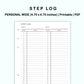 Personal Wide Inserts - Step Log