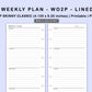 Skinny Classic HP Inserts - Weekly Plan - WO2P - Lined