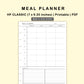 Classic HP Inserts - Meal Planner with Grocery List